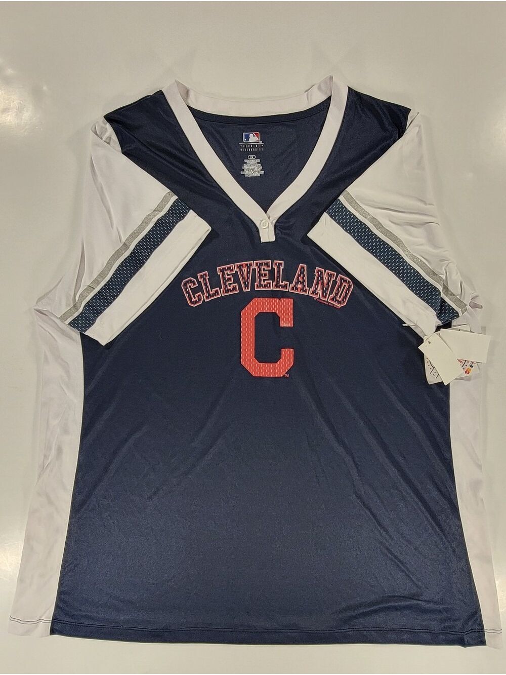 Cleveland Indians Guardians MLB Women's Plus 3X Shirt Top Performance Stretch